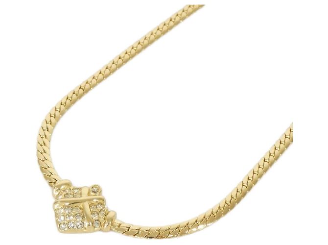 Collana Christian Dior trasparente e oro D'oro