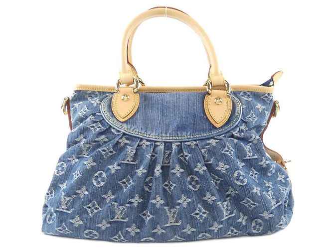 Borsa Louis Vuitton Monogram Denim Neo Cabby MM Blu