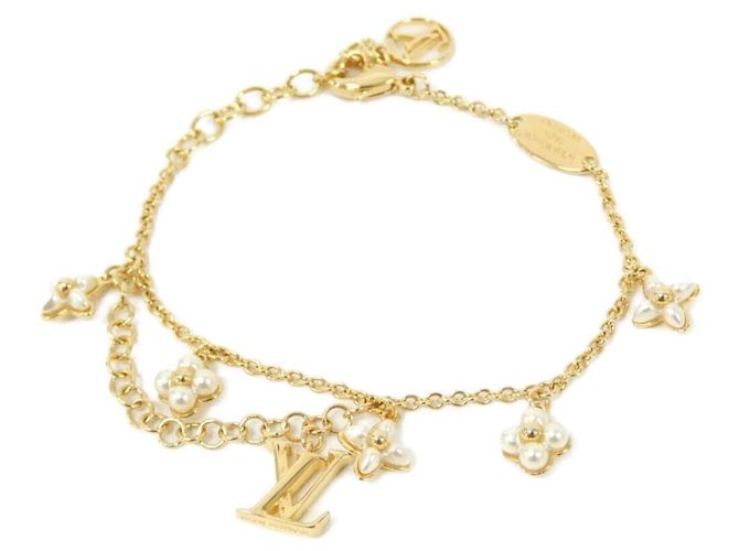 Pulsera con colgante Louis Vuitton LV Floragram Blanco Dorado