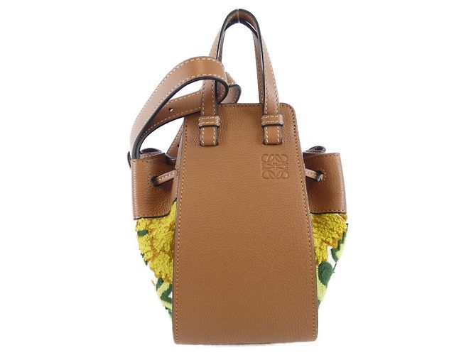 Loewe Hammock Drawstring Mini Shoulder Bag Yellow