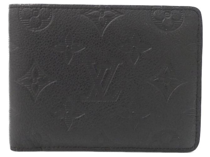 Louis Vuitton Monogram Shadow Portefeuille Multiple Schwarz