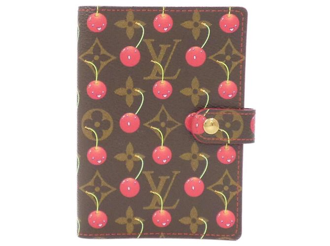 Louis Vuitton Monogram Cherry Agenda PM Organizer Braun