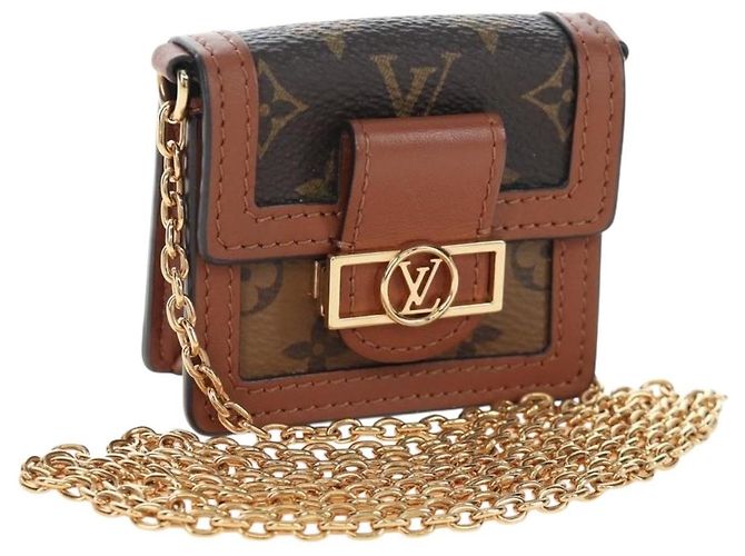 LOUIS VUITTON Monogram Reverse Micro Dauphine Tasche M80250 LV Auth BA15782M Monogramm