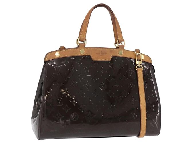 LOUIS VUITTON Monogram Vernis Blair MM Hand Bag Amarante M91619 LV Auth BA16111 Burdeos