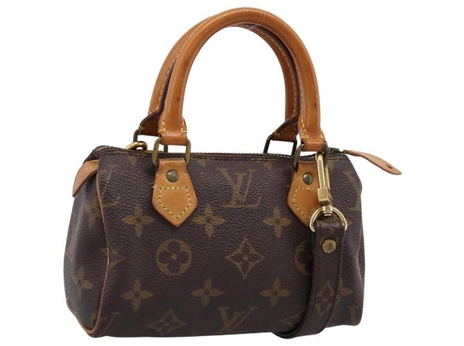 LOUIS VUITTON Bolsa de Mão Monogram Mini Speedy M41534 LV Auth 207477V Monograma