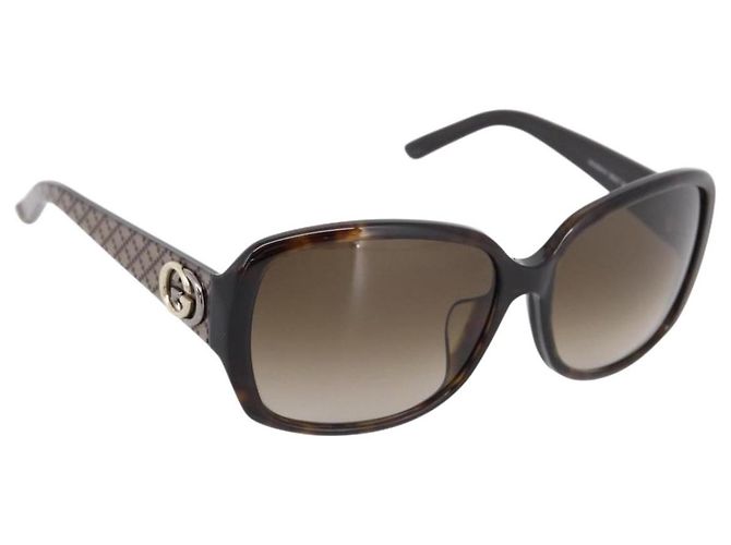 Gafas de sol GUCCI plástico Brown Auth 205501M Castaño