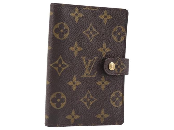 LOUIS VUITTON Monogram Agenda PM Day Planner Cover R20005 LV Auth BA16098