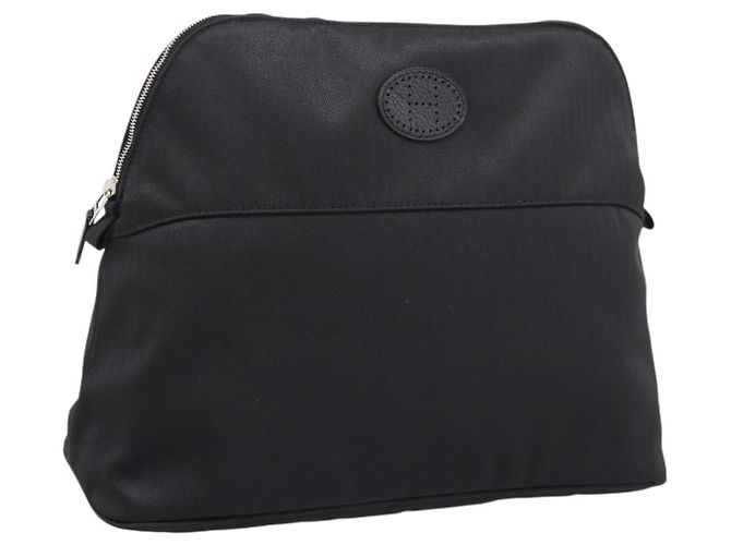 Hermès HERMES Bolide Pouch 30 Pouch Canvas Black Silver Auth 205509M Nero Argento
