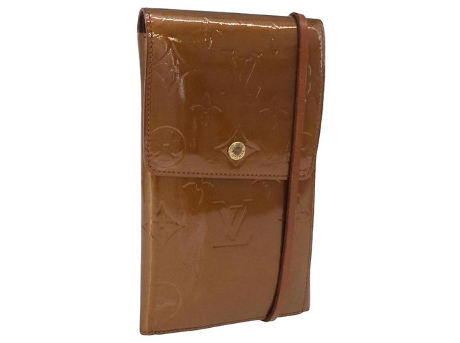 LOUIS VUITTON Monogram Vernis Walker Wallet Bronze M91154 LV Auth ka6490