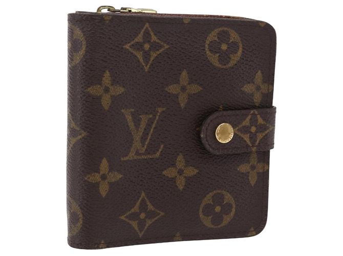 LOUIS VUITTON Monogram Compact Zip Wallet M61667 LV Auth 206938 Monograma