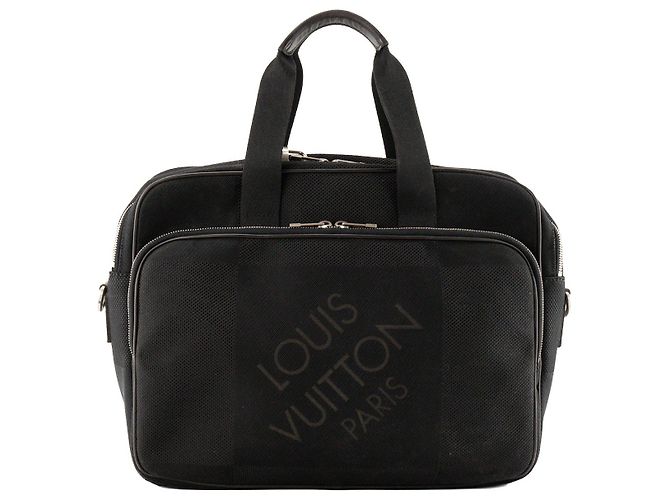 LOUIS VUITTON - Borsa a tracolla Louis Vuitton Damier Géant in tela nera Nero