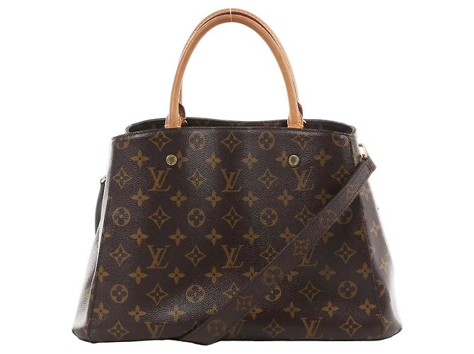 Bolsa 2Way Louis Vuitton Montaigne MM Monogram Canvas em marrom M41056 Bordeaux