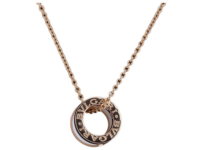 Bulgari Collar Bvlgari B.Zero 1 750 (PG) × Ceramic 12.1g 346082 Blanco