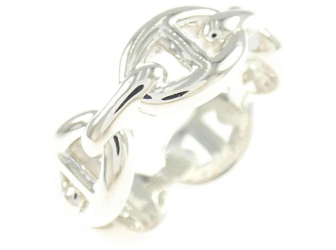 Ring Anillo Banda Hermès Chaine d'Ancre Enchainée Silver