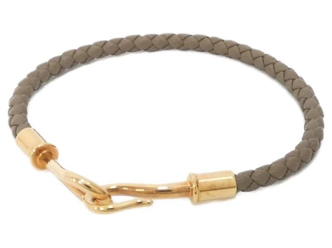 Hermès Pulseira de Berloques Hermes Jumbo 071682FO Dourado Taupe