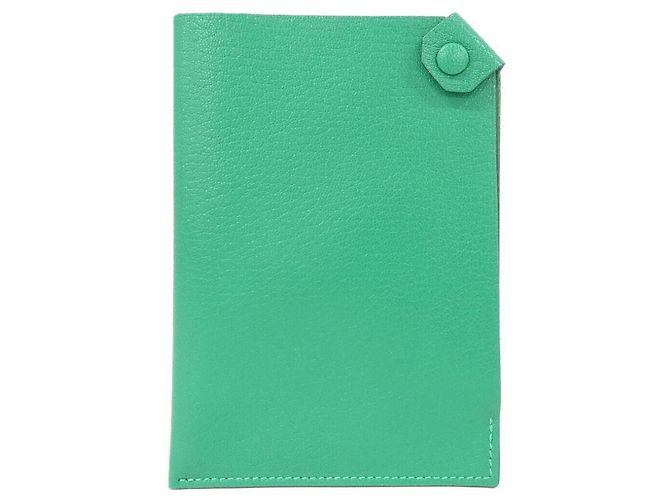 Hermès Hermes Tarmac PM 078384CK Passport Case Green