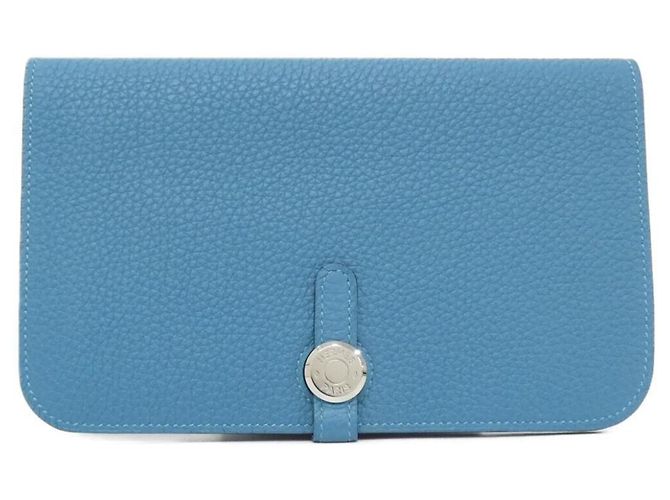 Hermès Hermes Dogon Duo Wallet Turquoise