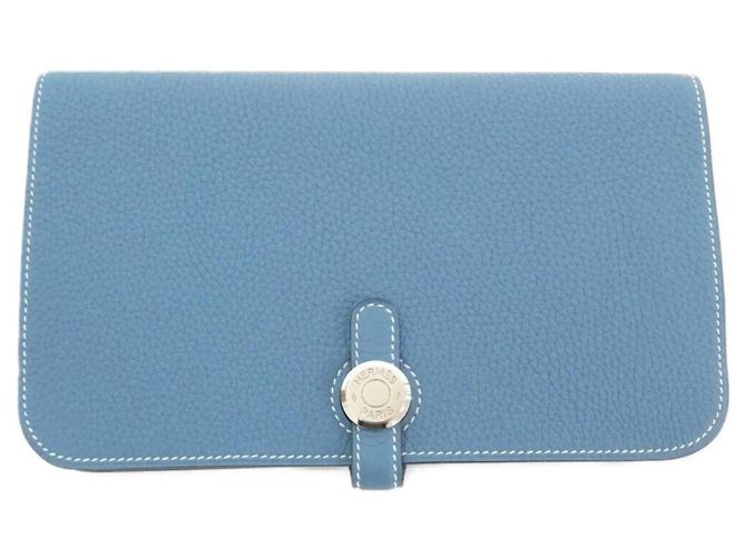 Hermès Cartera larga Hermes Dogon Duo Azul