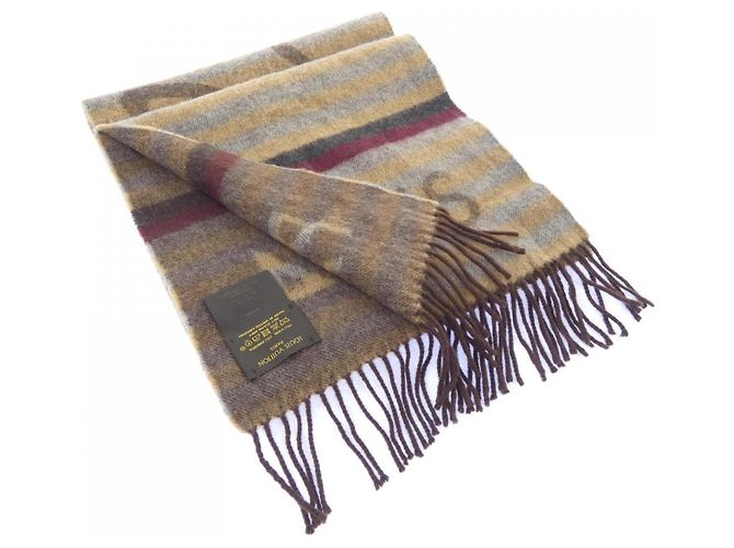 Louis Vuitton Echarpe Trunk Stripe Scarf Marron