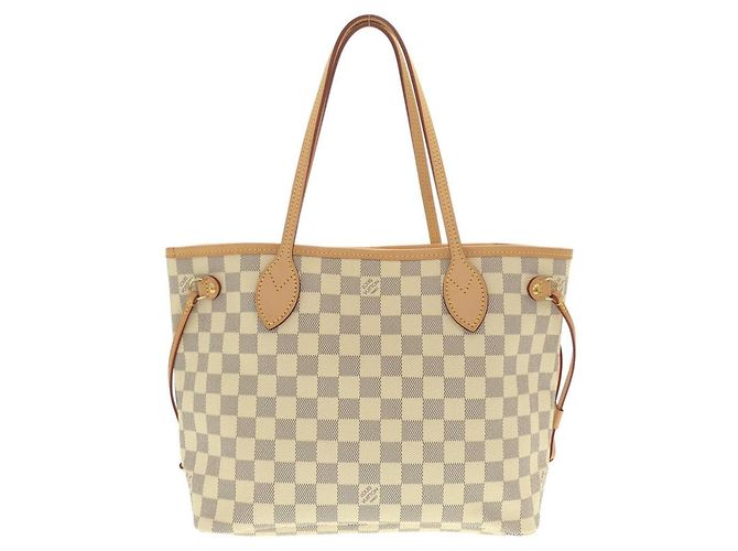 Louis Vuitton Damier Azur Neverfull PM Handtasche Weiß Blau