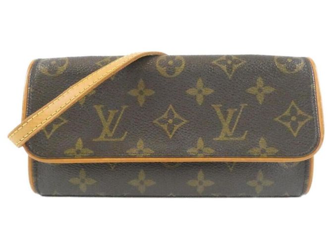 Louis Vuitton Monogram Pochette Twin PM M51854 Borsa a Tracolla Marrone