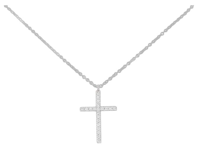 Autre Marque Tiffany Metro Cross Medium Halskette