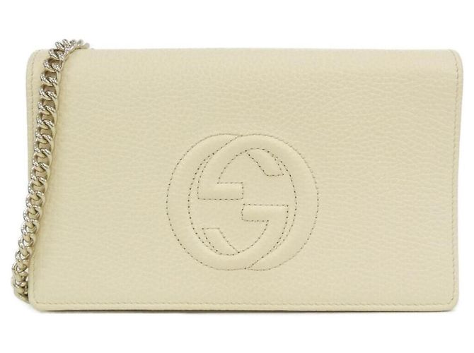 Gucci Chain/Shoulder Wallet Cream
