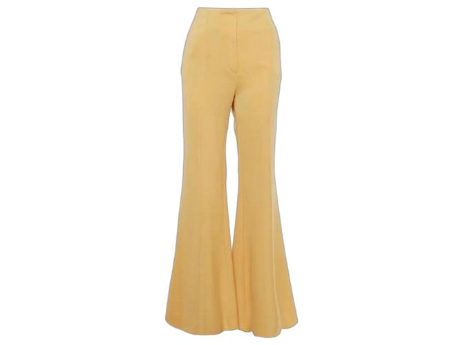 Céline Celine Yellow Wool Flared Trousers