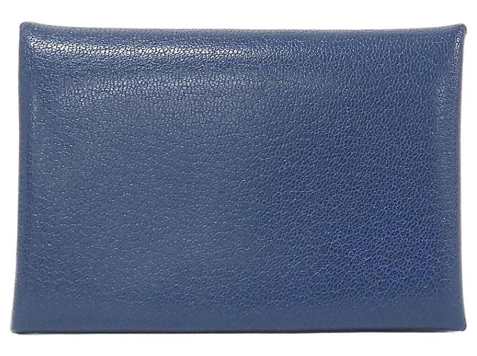 Hermès Hermes Calvi Duo Coin Case Dark blue