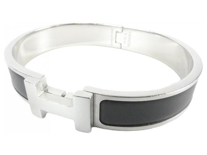 Hermès Hermes Click H Armband mit Anhänger Schwarz