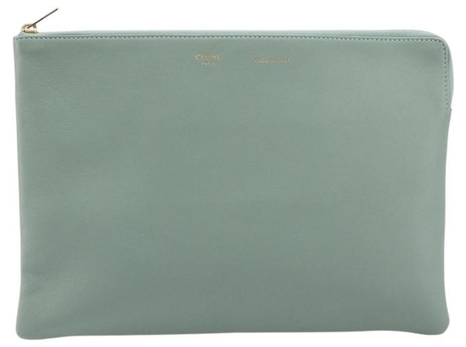 Céline Solo Leder Clutch Grün