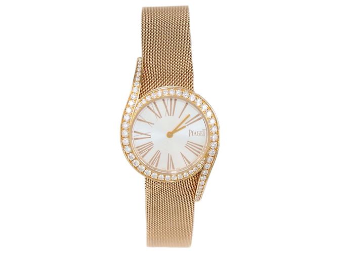 Montre Piaget Limelight 32mm en or rose 18K, cadran argent et diamants