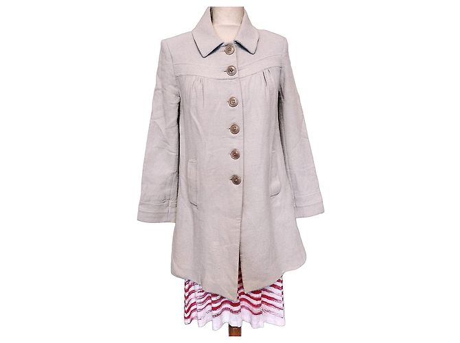 Ba&sh Abrigo Preppy Baby Doll Greige Beige