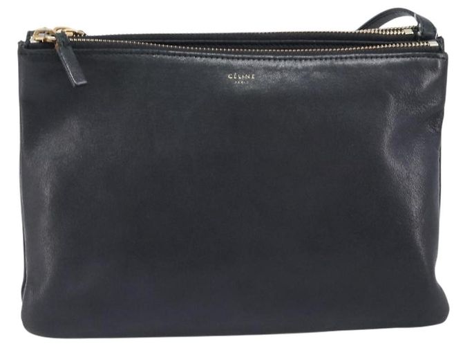 Céline Celine Trio Leather Small Nero