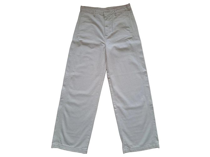 Levi's Beige Baumwollhose mit weitem Bein