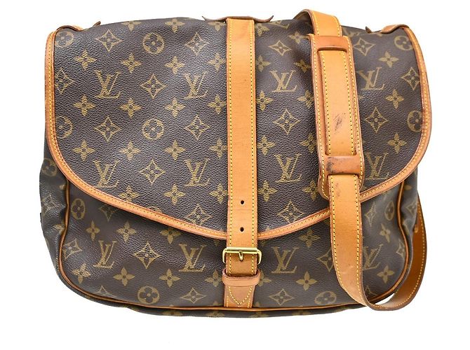 Louis Vuitton Saumur Monogram Canvas 35 Marron