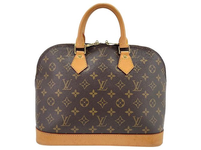 Louis Vuitton Alma Monogram Lace Leather BB Marrom