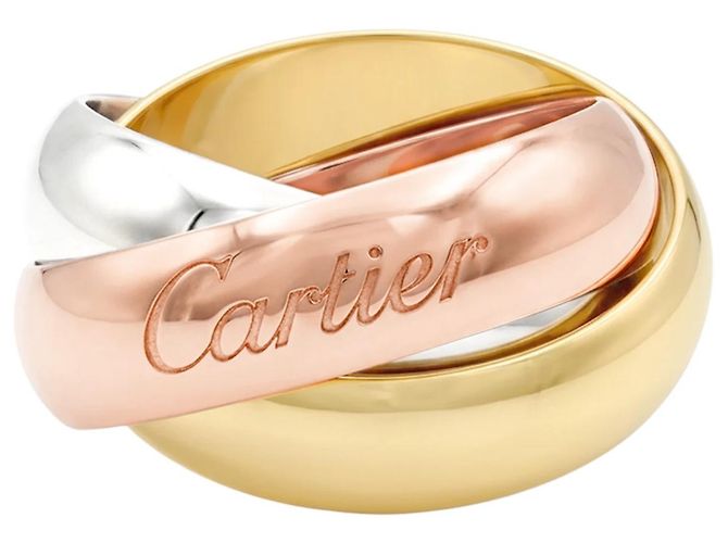 Anillo Cartier, "Trinity", oro amarillo, oro blanco, oro rosa.
