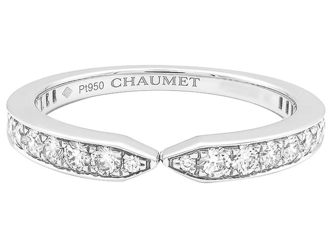 Chaumet Ehering, "Triomphe de Chaumet", Platin und Diamanten.