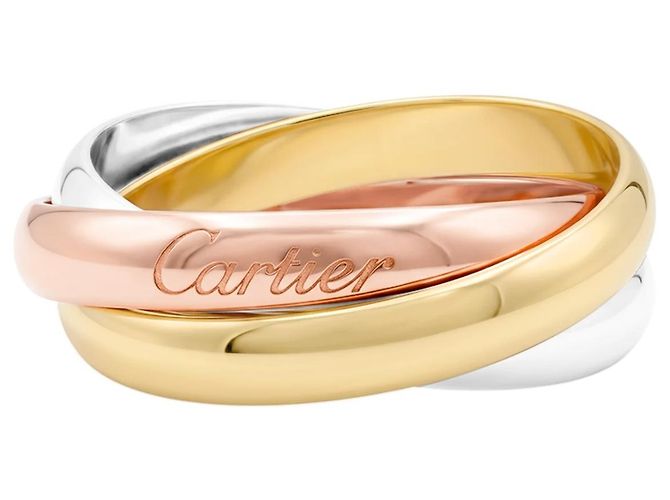 Anillo Cartier, "Trinity Classique", 3 oros.