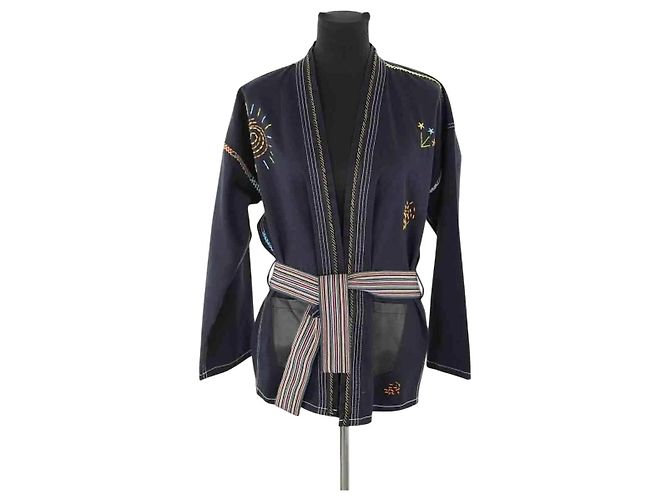 Autre Marque Monoki Jacke aus schwarzer Baumwolle