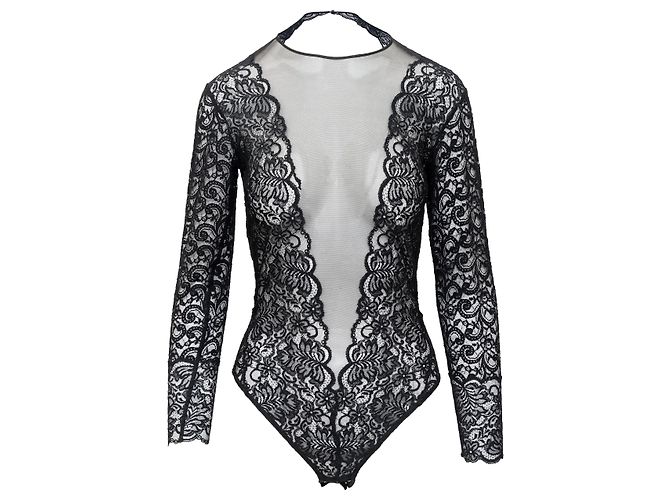 Autre Marque Body transparente bordado Marvel Preto