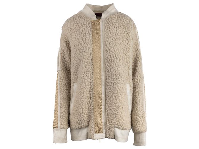 Autre Marque Diliborio Wool Bomber Jacket Beige