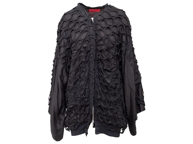 Autre Marque Diliborio Bomberjacke mit Cut-out-Details Schwarz