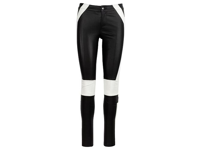 Autre Marque Pantaloni in pelle neri e bianchi Ash Studio Paris