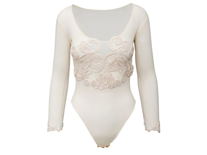 Autre Marque Bestickter Body Collection Privée Roh