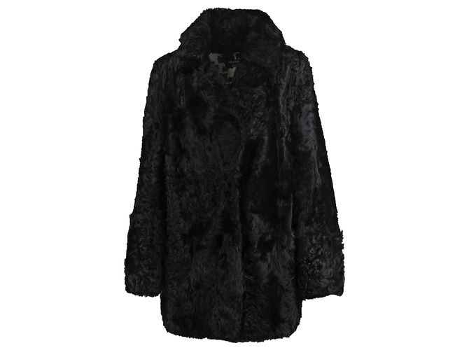 Autre Marque Abrigo de piel de Astrakhan negro Inès & Maréchal