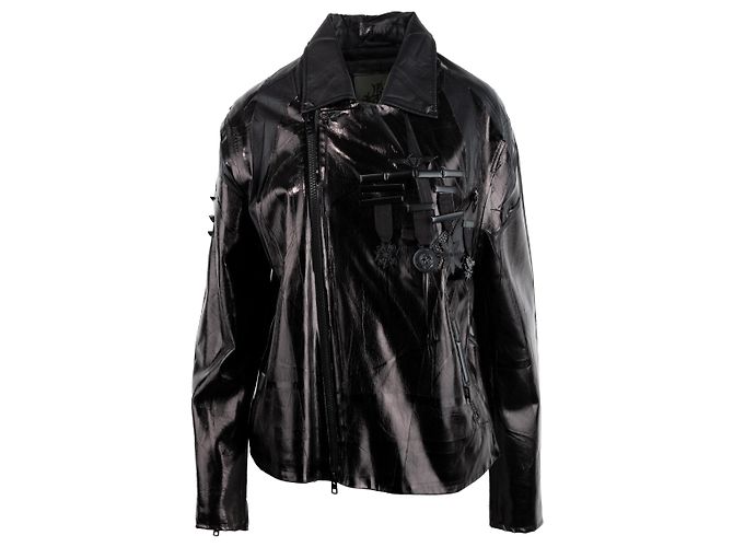 Autre Marque Diliborio Jacke Schwarz mit Medaillen Polyurethan