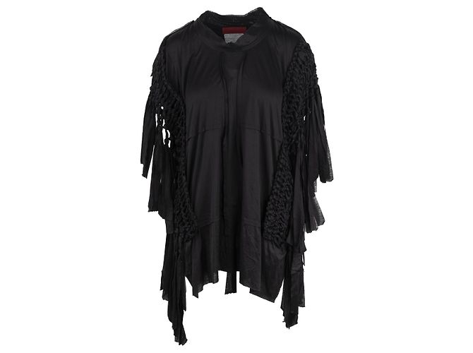 Autre Marque Camiseta con flecos Diliborio Negro