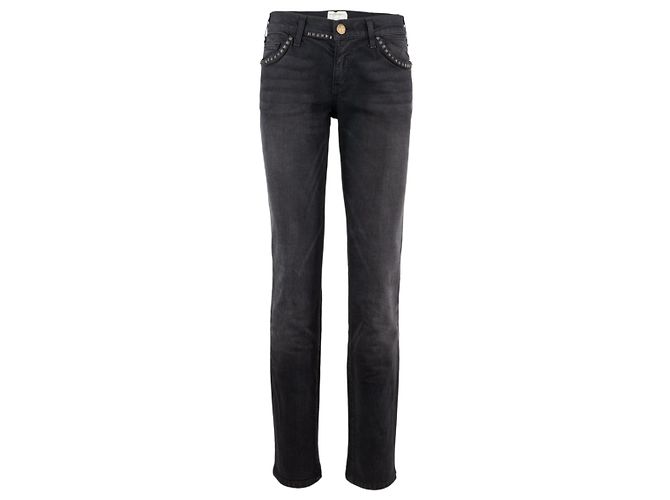 Autre Marque Current/Elliott Slim Fit Studded Jeans Schwarz